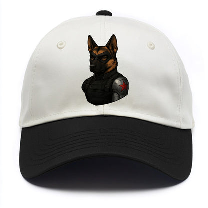 German Shepherd Winter Soldier  - Two Tone Cap - Black