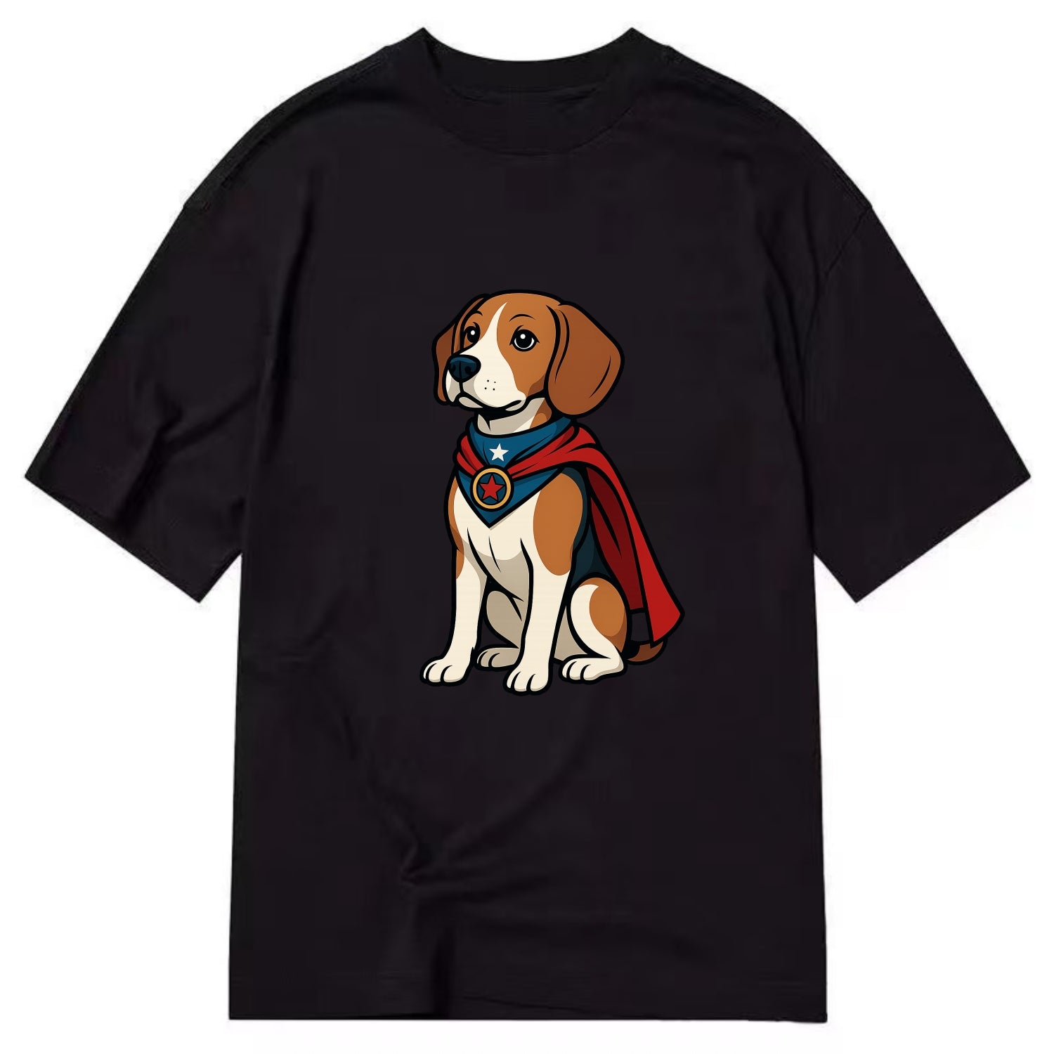 Beagle Patriotic Hero  - Classic T-shirt - Black