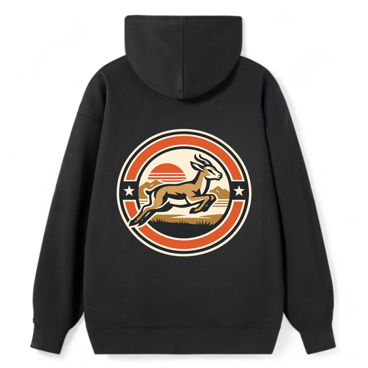 Proud Springbok Emblem - Classic Pullover Hoodie - Black