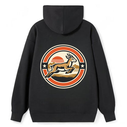 Proud Springbok Emblem - Classic Pullover Hoodie - Black