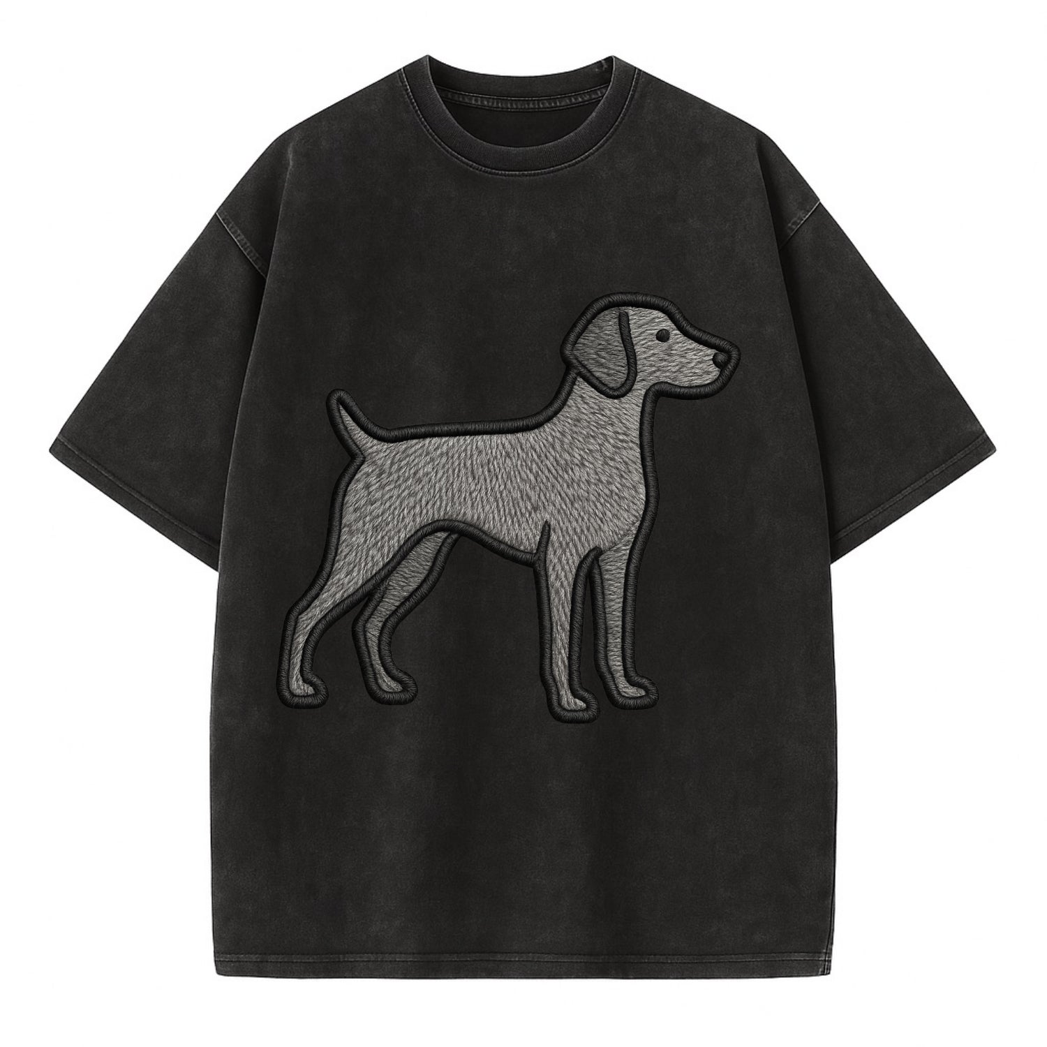 Weimaraner - Trendy gray ghost design wi - Vintage T-shirt - Black