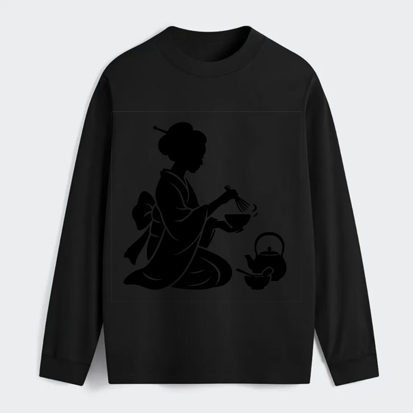 Geisha traditional tea ceremony - Classic Long Sleeve Shirt - Black