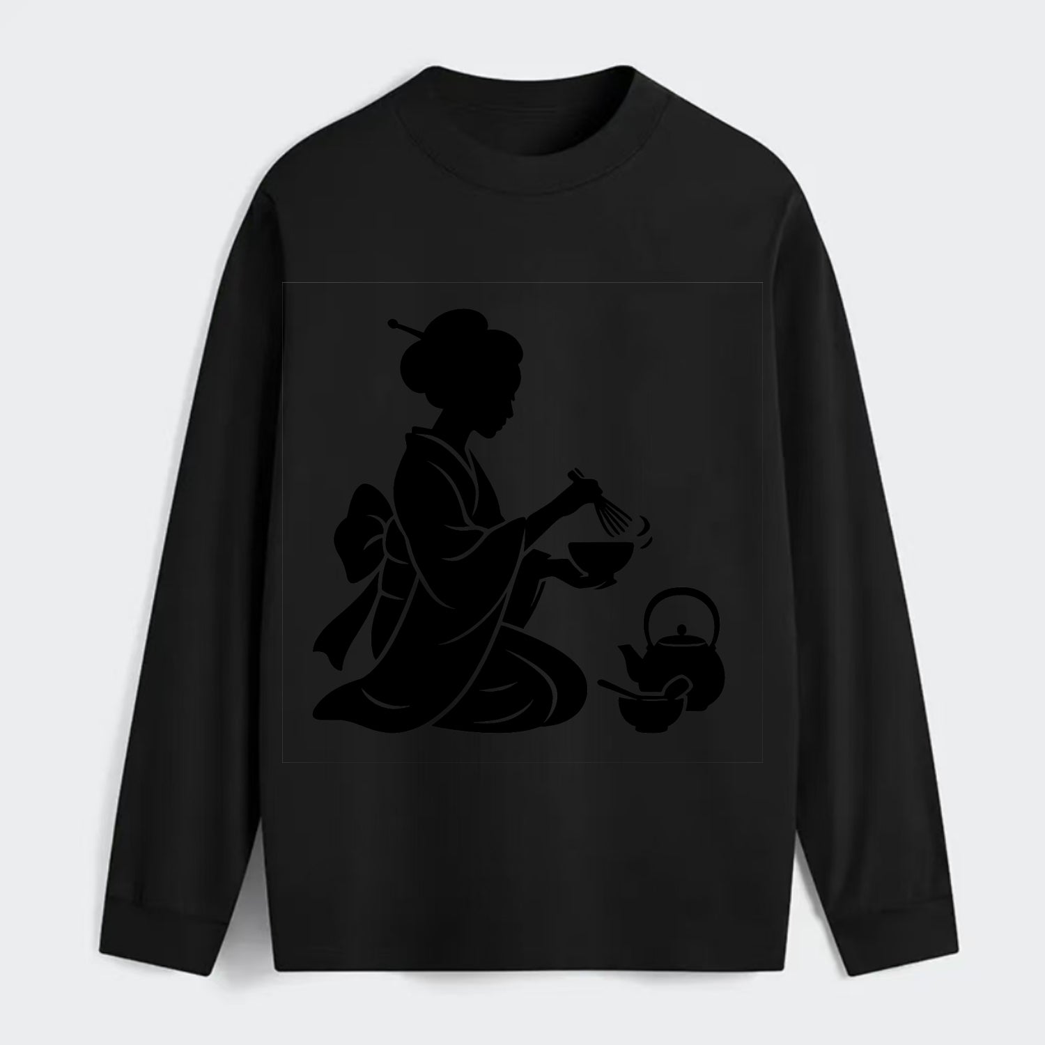 Geisha traditional tea ceremony - Classic Long Sleeve Shirt - Black
