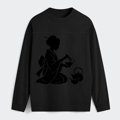 Geisha traditional tea ceremony - Classic Long Sleeve Shirt - Black
