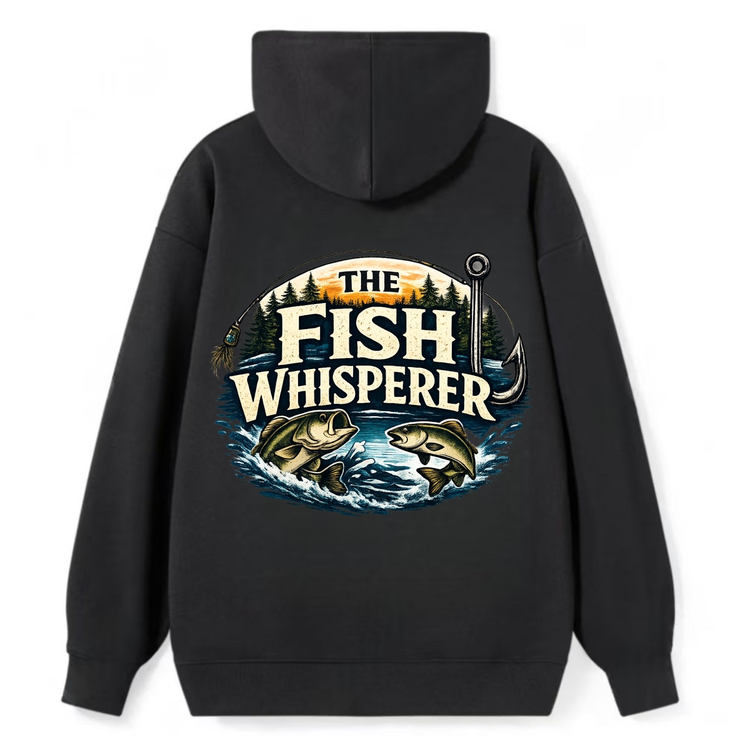 The Fish Whisperer - Classic Pullover Hoodie - Black