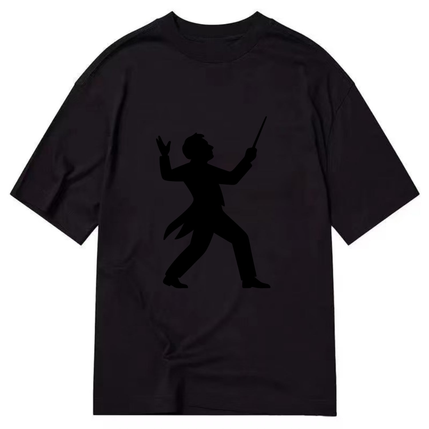 Conductor leading orchestra passionately - Classic T-shirt - Black