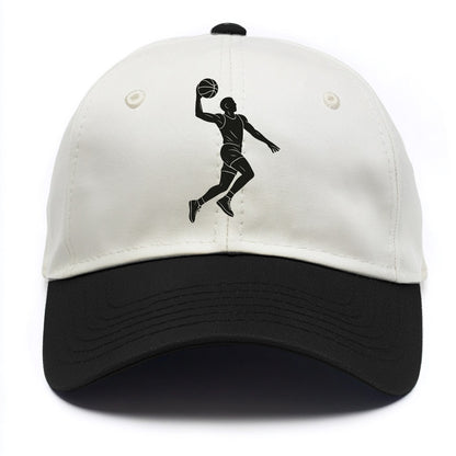 Basketball player dunking silhouette - Two Tone Cap - Black
