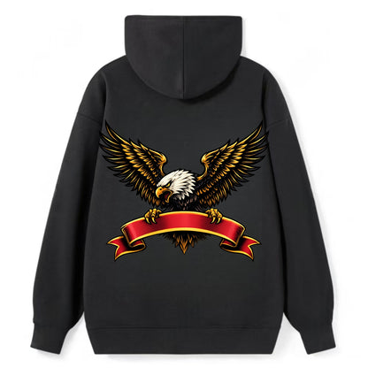 Eagle Banner - Classic Pullover Hoodie - Black
