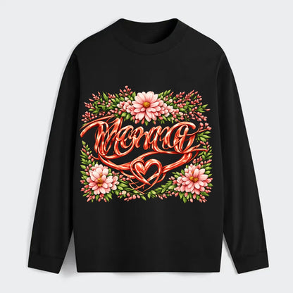 Mama Script - Classic Long Sleeve Shirt - Black