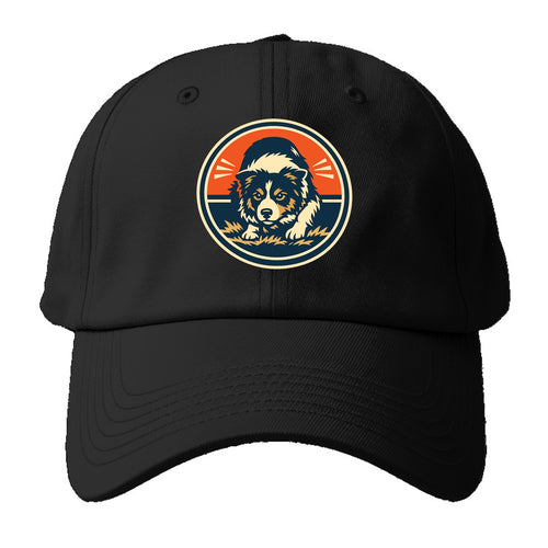 Focused Border Collie Emblem - Baseball Cap For Big Heads