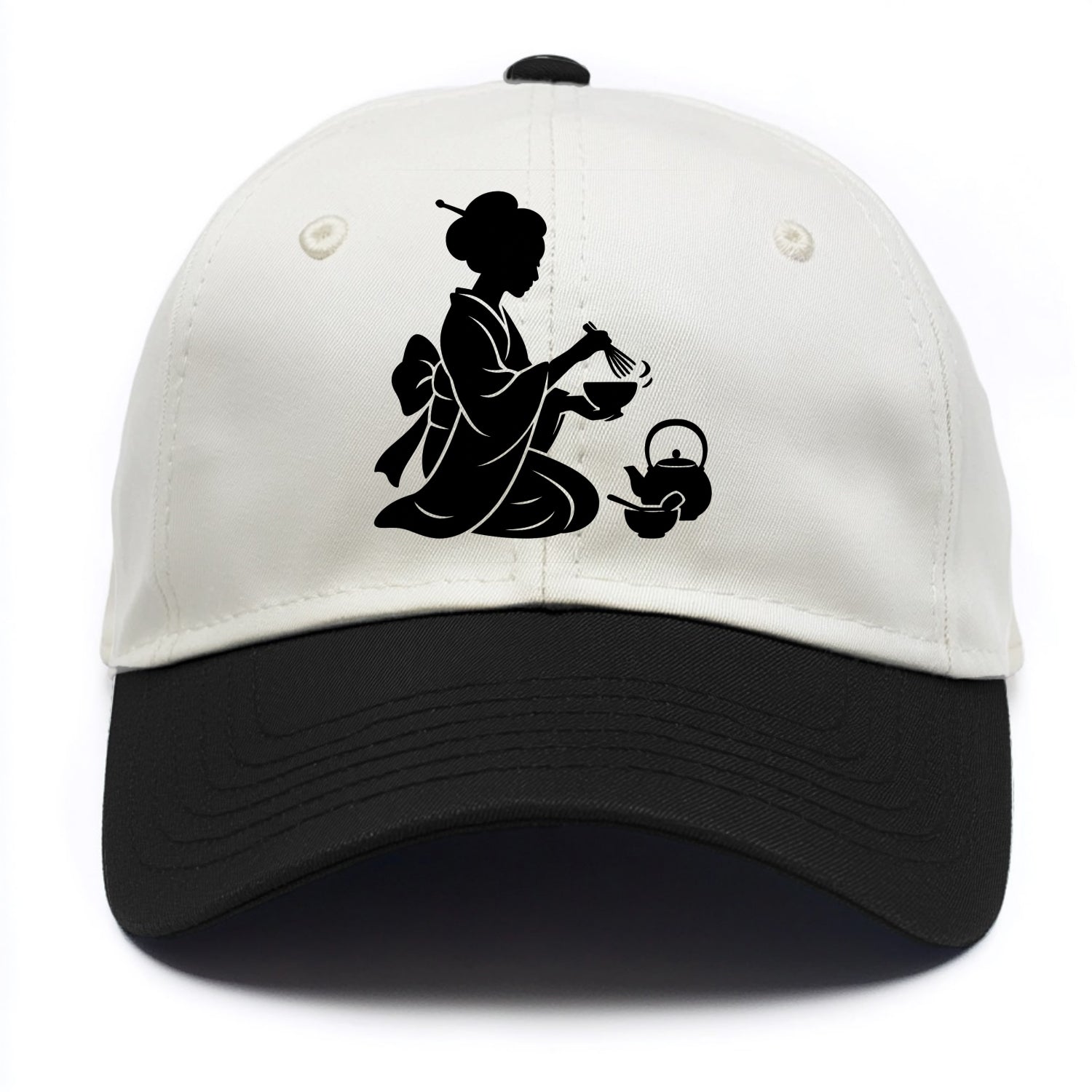 Geisha traditional tea ceremony - Two Tone Cap - Black