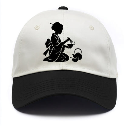 Geisha traditional tea ceremony - Two Tone Cap - Black