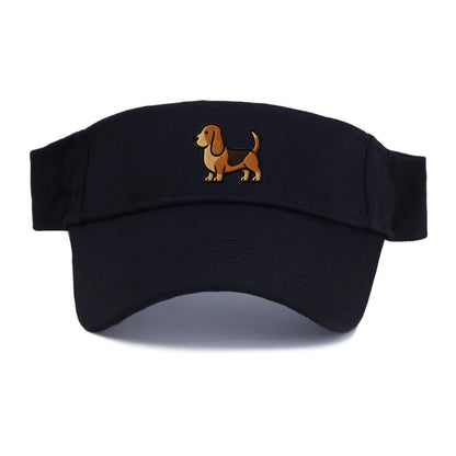Basset Hound - Trendy low-rider design with prominent black outline - Visor - Black