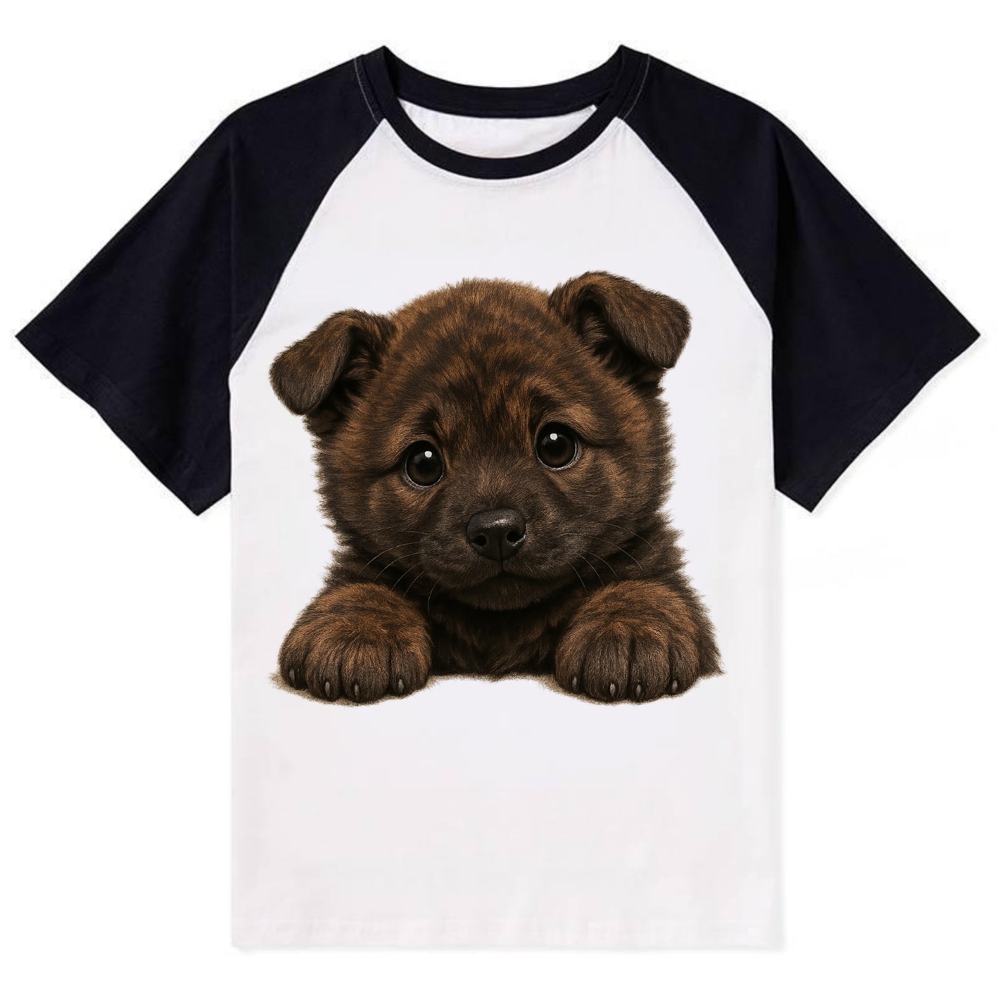 Kai Ken  - Contrast Raglan T-shirt - Black