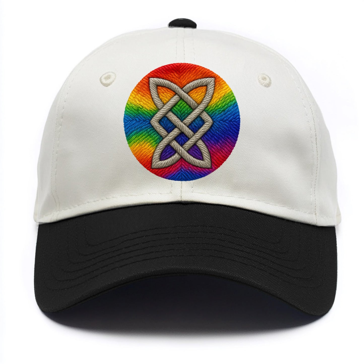 Celtic Shield Knot  - Two Tone Cap - Black