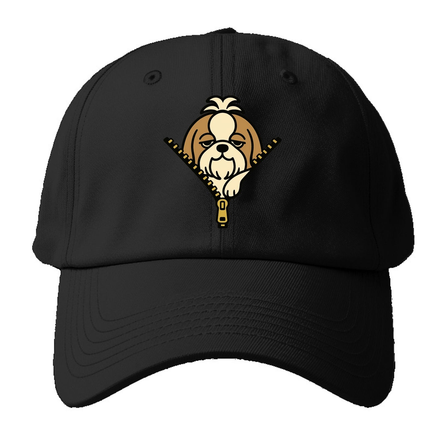 Shih Tzu - Baseball Cap For Big Heads - Black