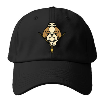 Shih Tzu - Baseball Cap For Big Heads - Black