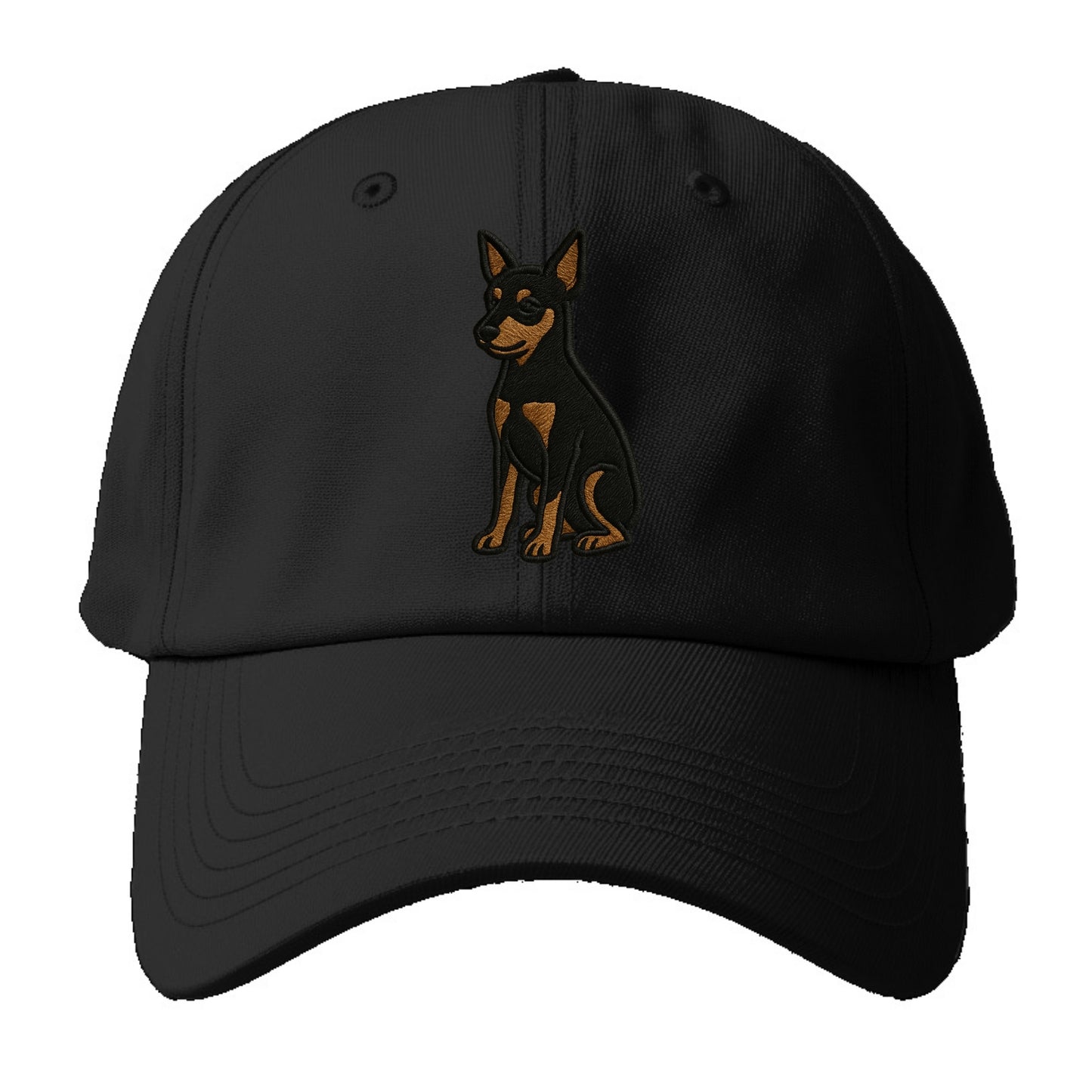 Miniature Pinscher - Black and tan sitti Baseball Cap - Black