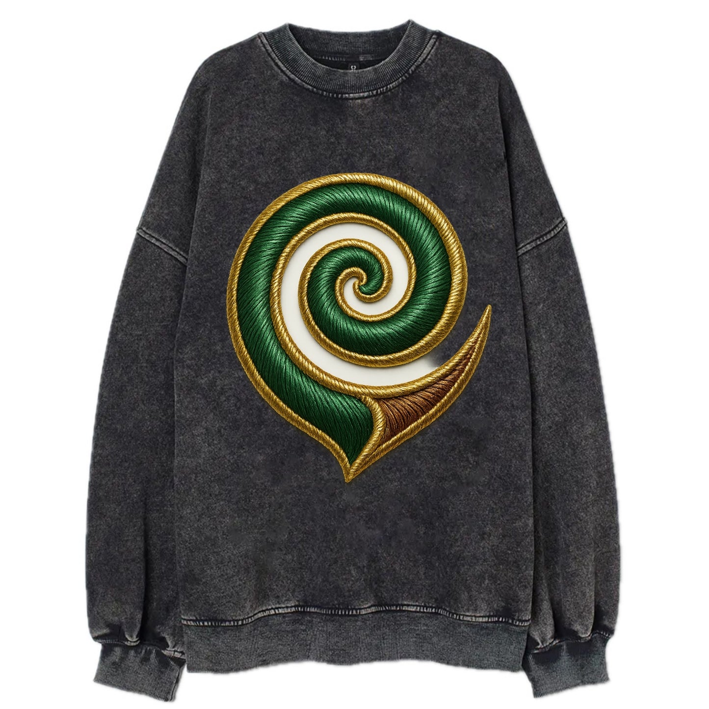 Maori Koru  - Vintage Sweatshirt - Black