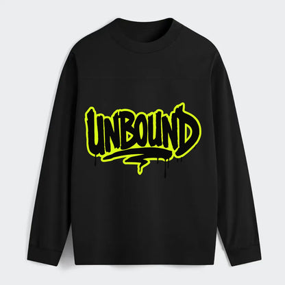 Bold typography design - "UNBOUND" - without limits, free from - Classic Long Sleeve Shirt - Black