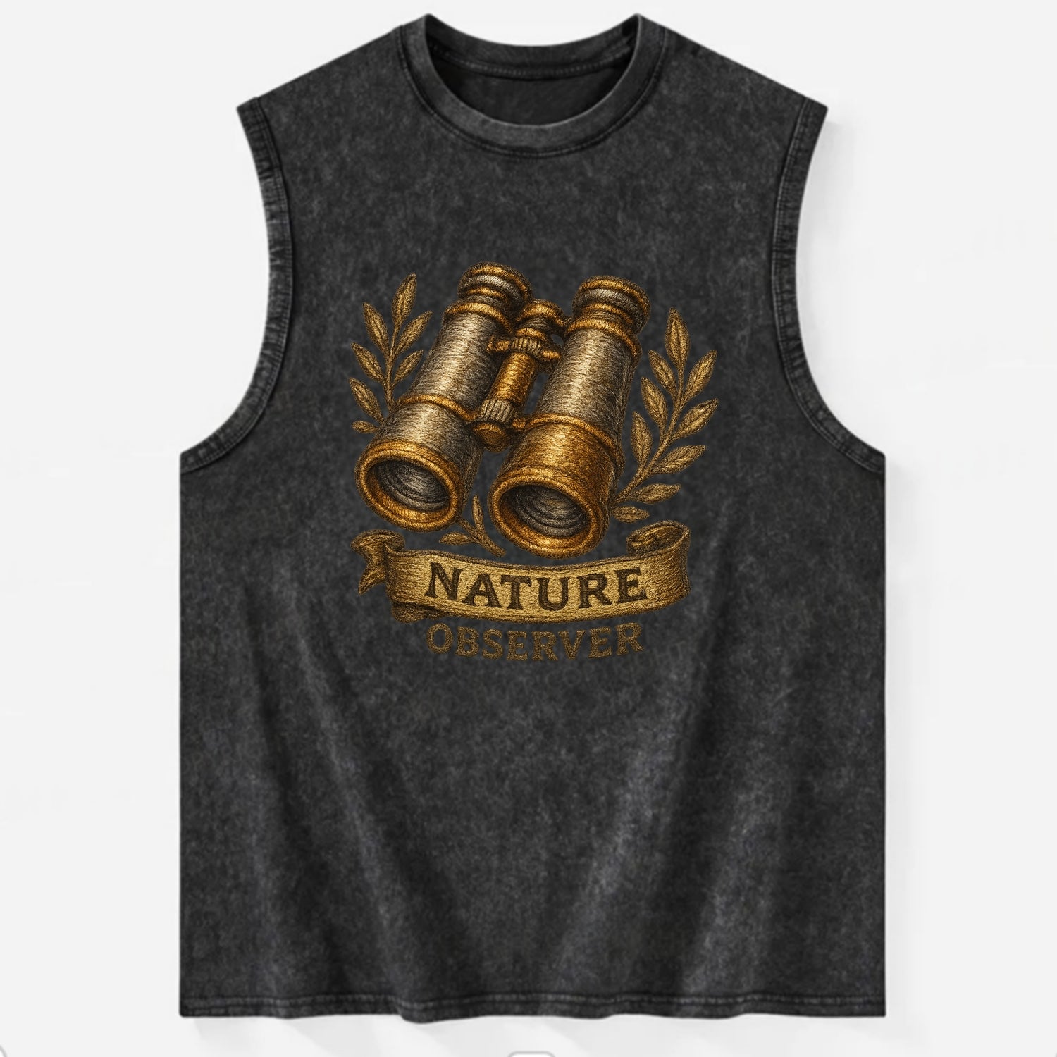 Binoculars for birdwatching - nature observer - Vintage Washed Tank - Black