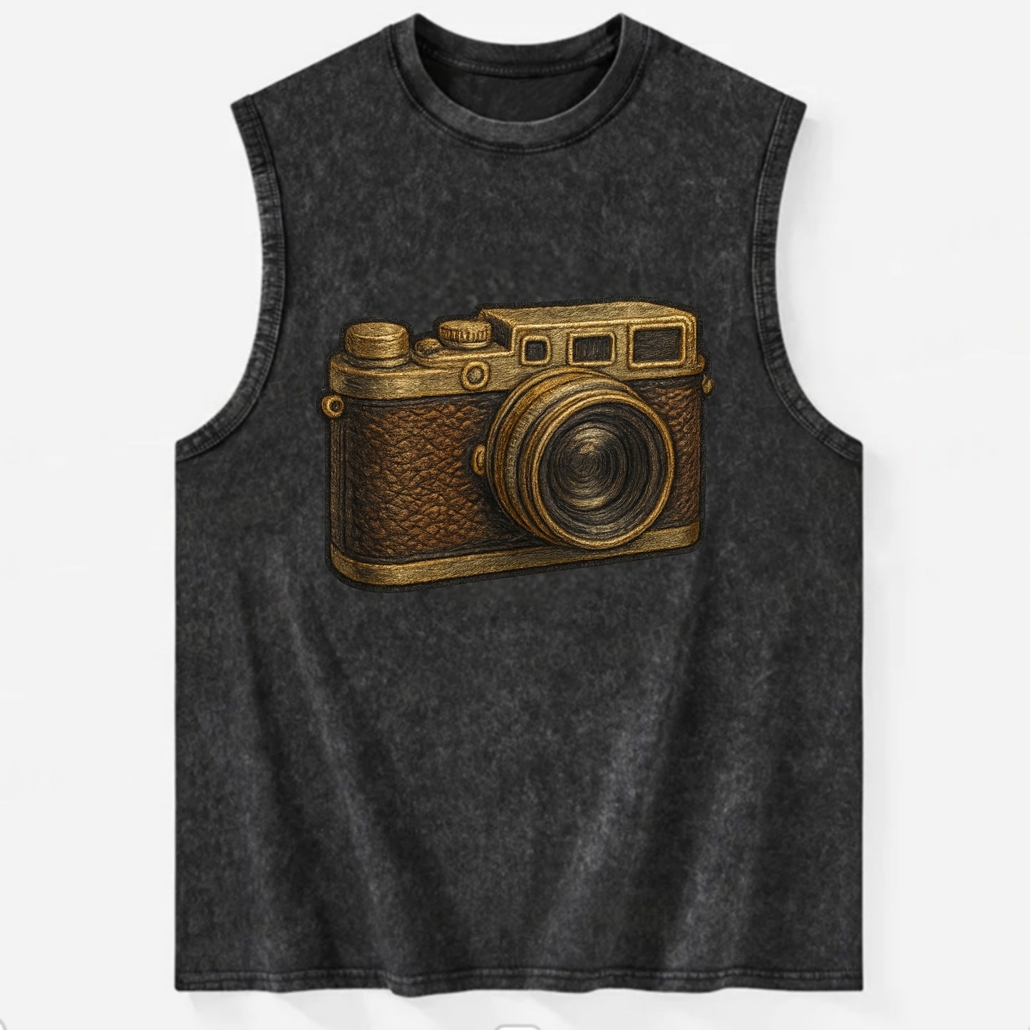 Film Camera  - Vintage Washed Tank - Black