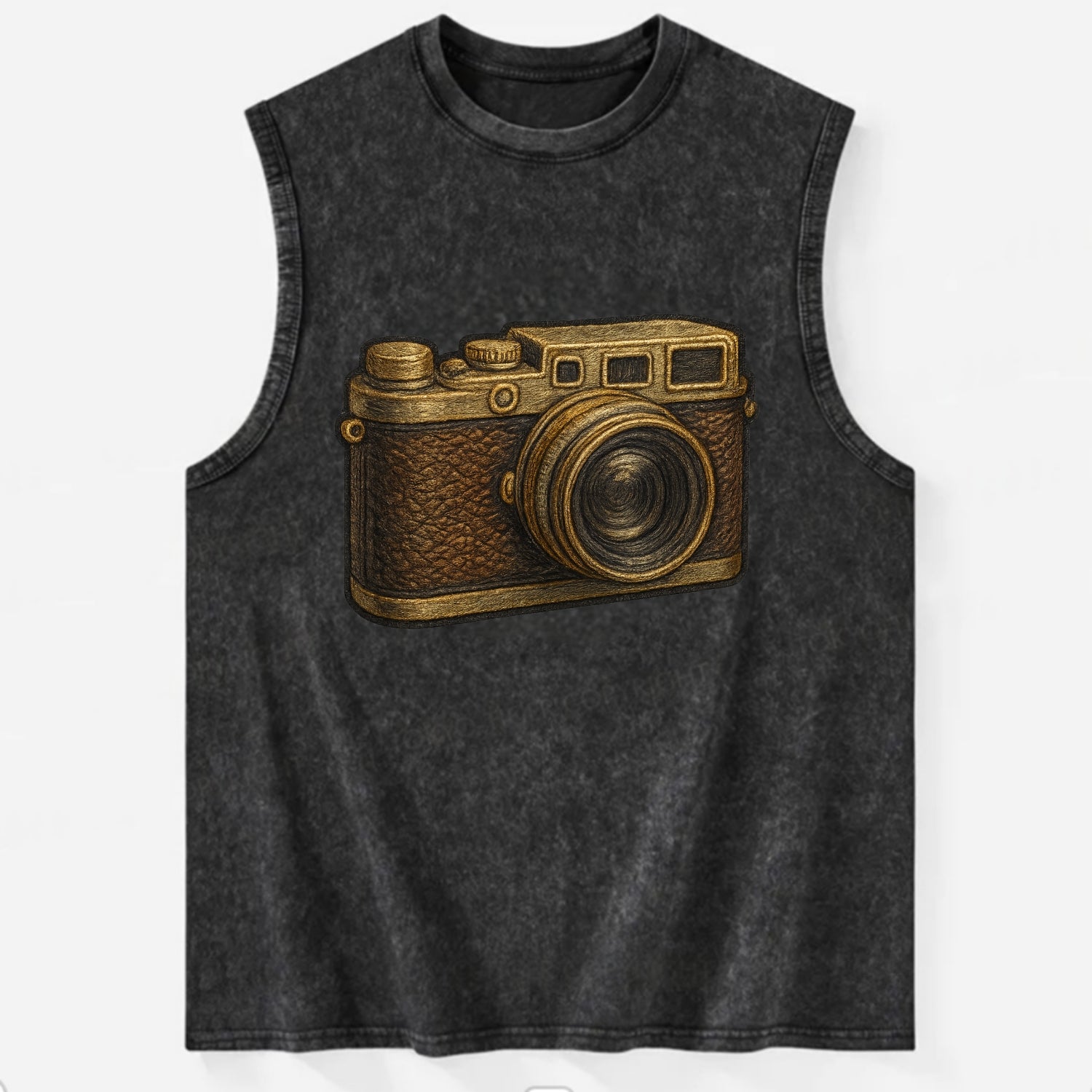 Film Camera  - Vintage Washed Tank - Black