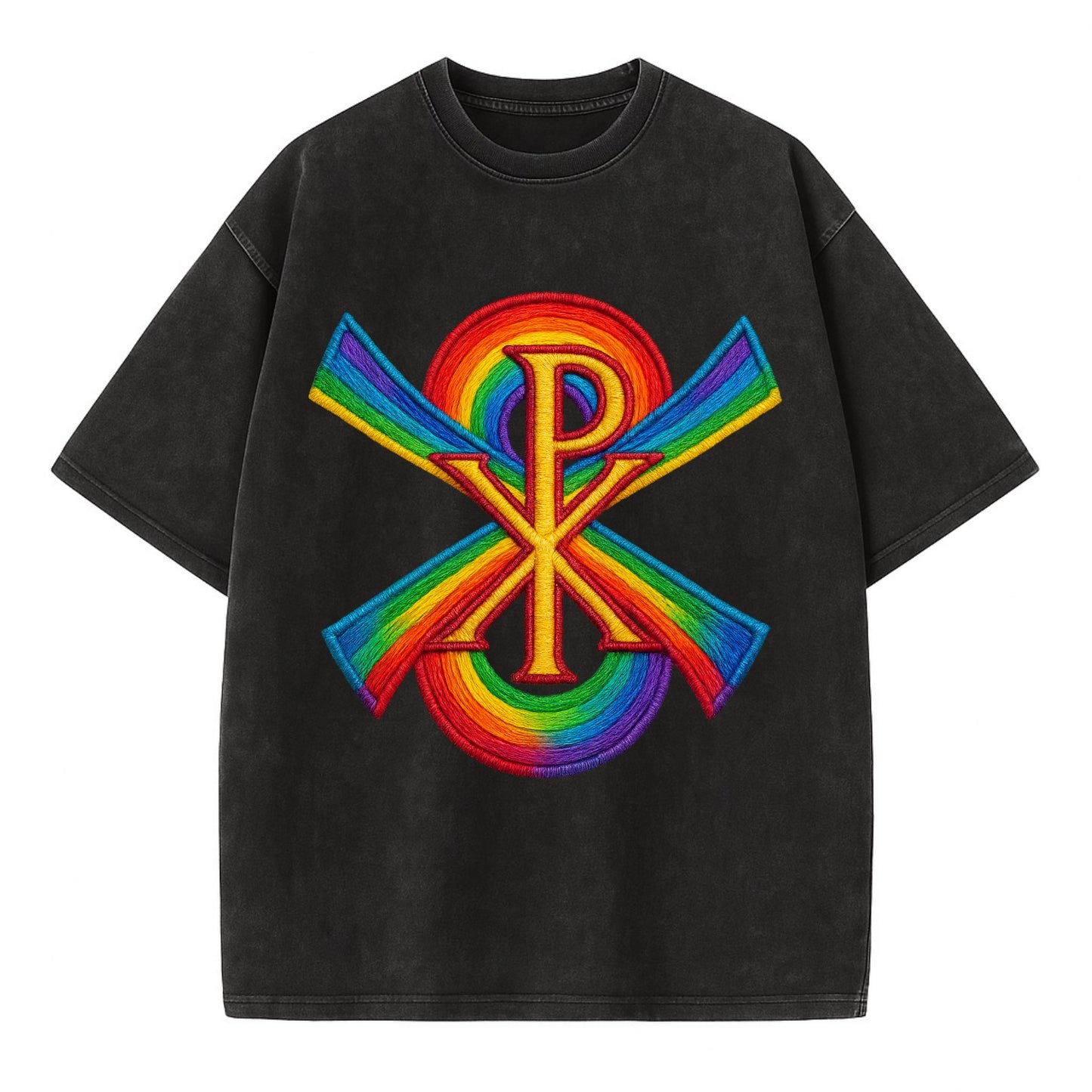 Chi Rho  - Vintage T-shirt - Black