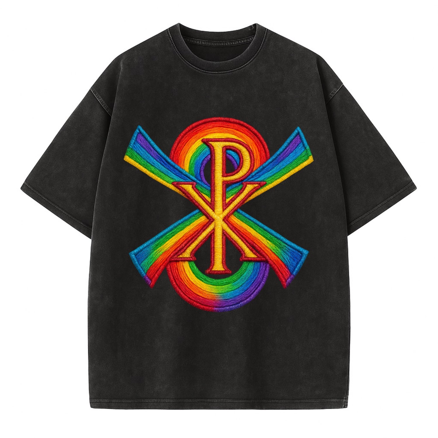 Chi Rho  - Vintage T-shirt - Black