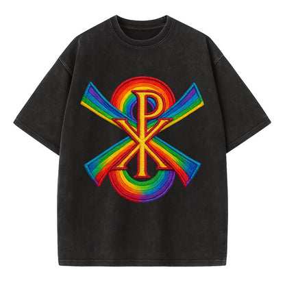 Chi Rho  - Vintage T-shirt - Black