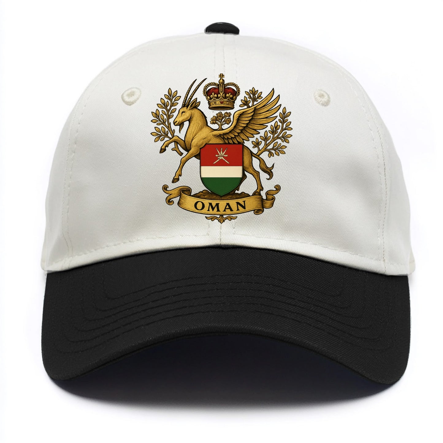 Oman Heritage Badge  - Two Tone Cap - Black