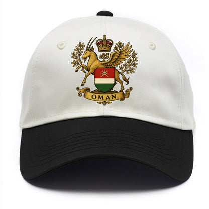 Oman Heritage Badge  - Two Tone Cap - Black
