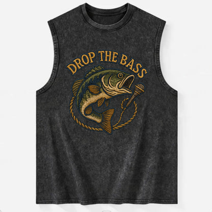 Drop The Bass  - Vintage Washed Tank - Black