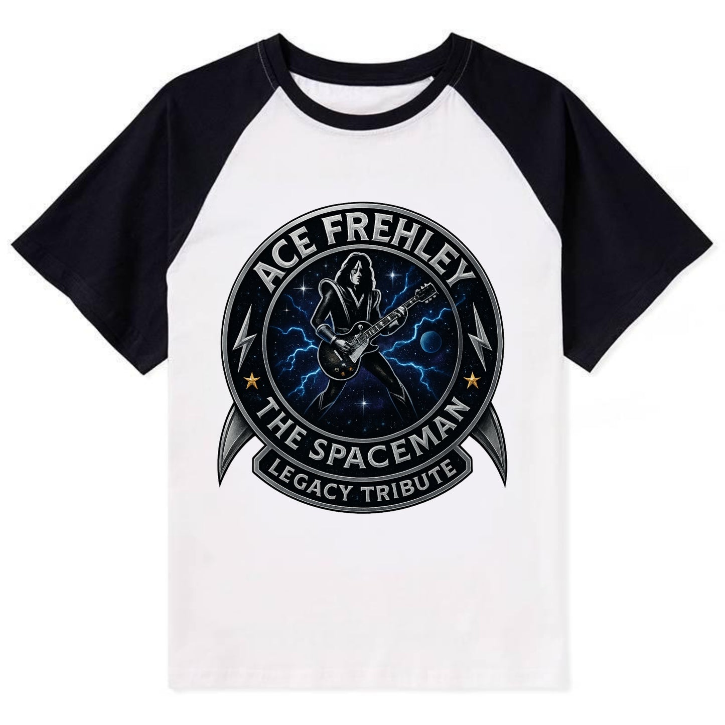 Ace Legacy Seal - Contrast Raglan T-shirt - Black