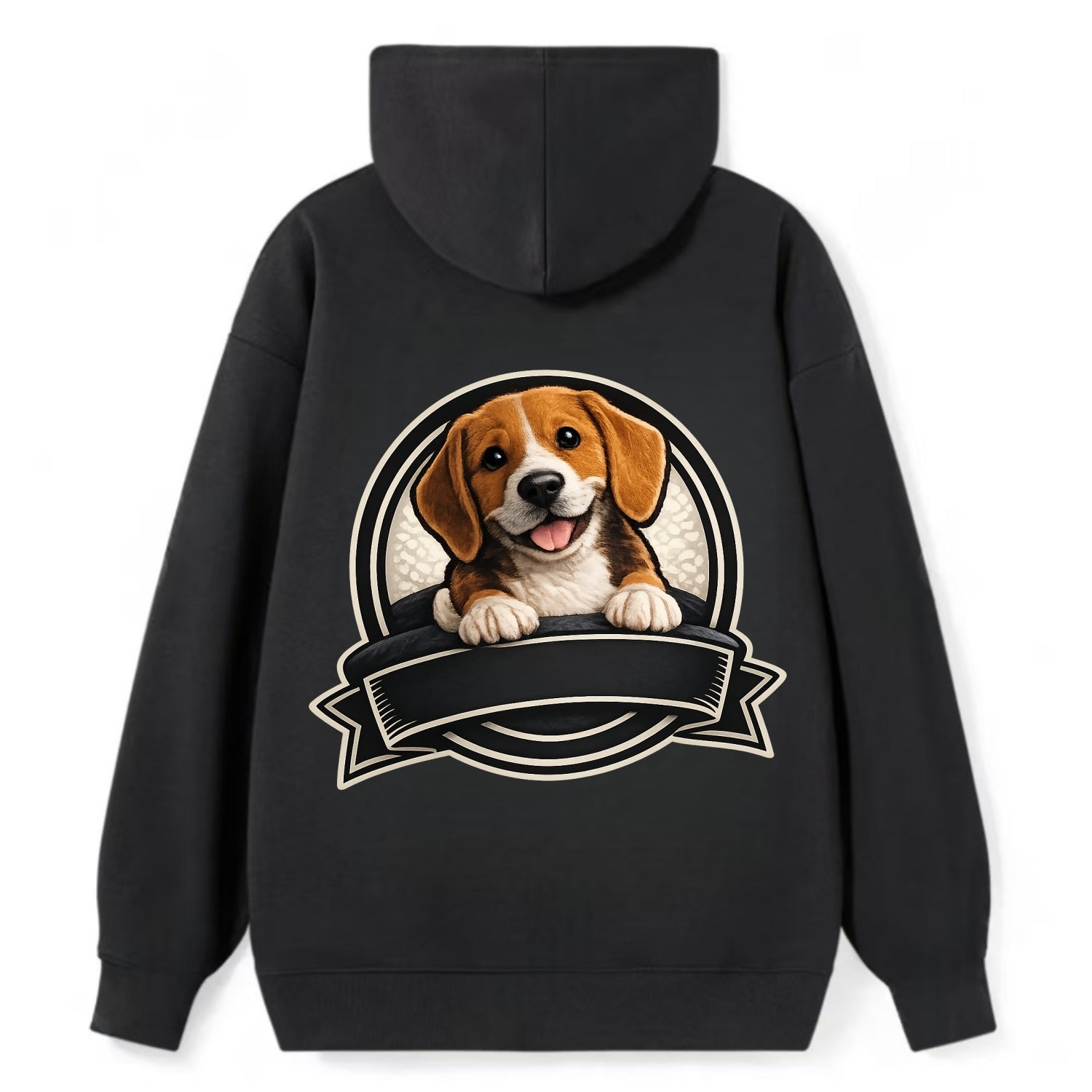 Paws Up Beagle - Classic Pullover Hoodie - Black