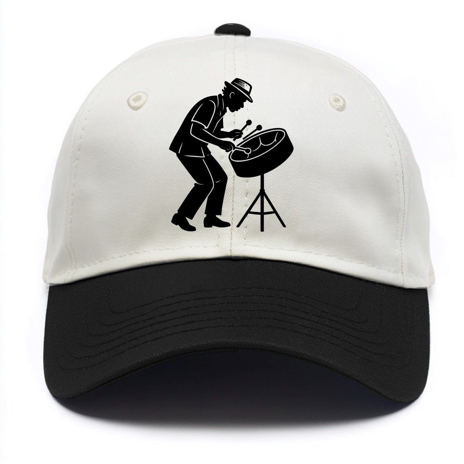 Steel drum player Caribbean rhythm - Two Tone Cap - Black
