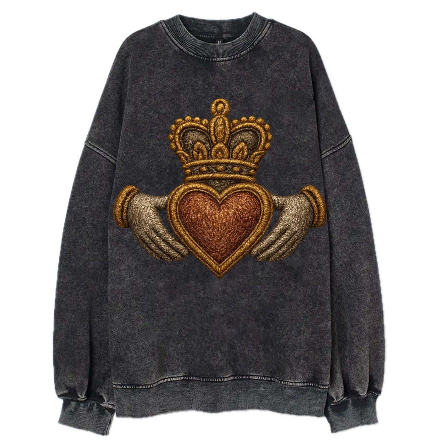 Claddagh  - Vintage Sweatshirt - Black