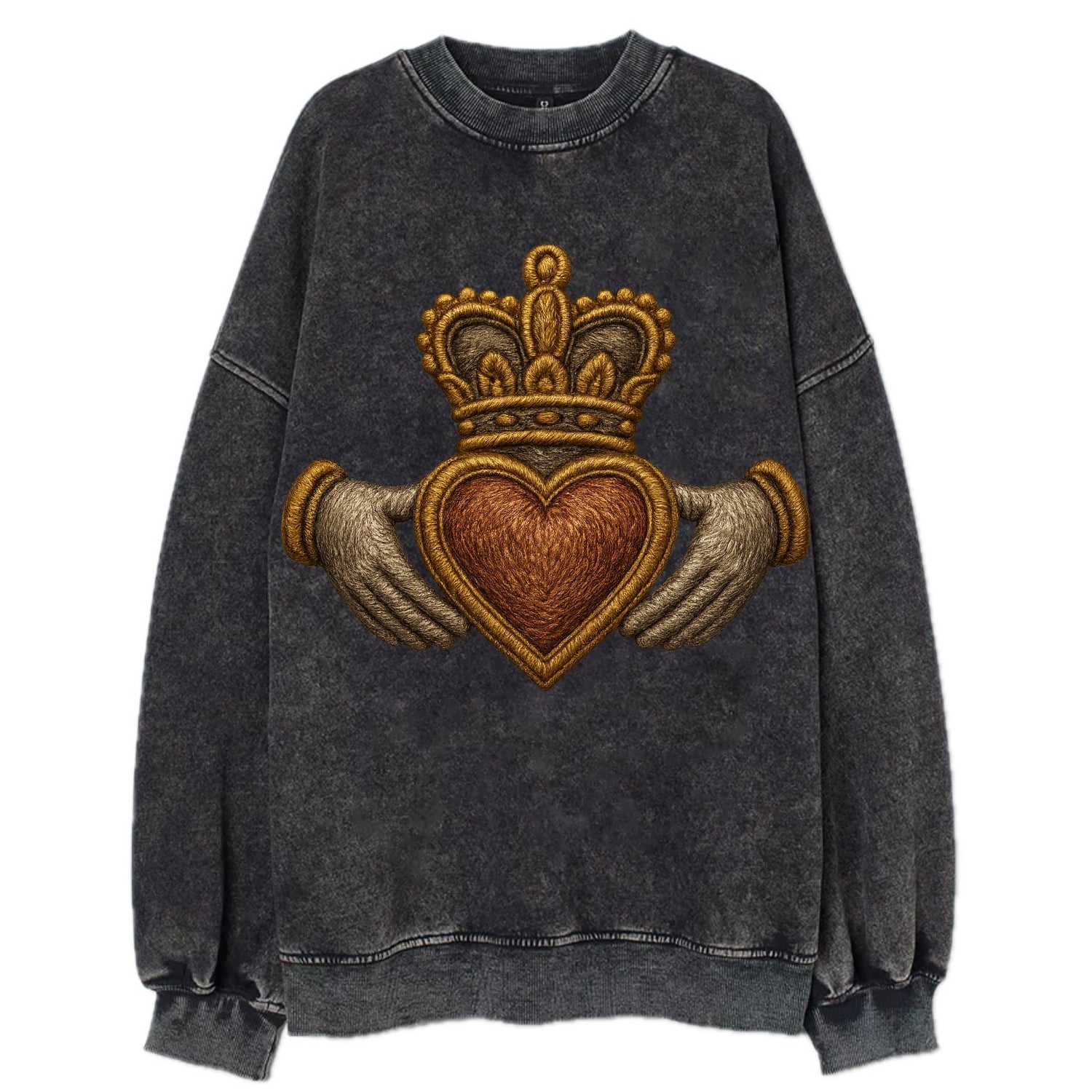Claddagh  - Vintage Sweatshirt - Black