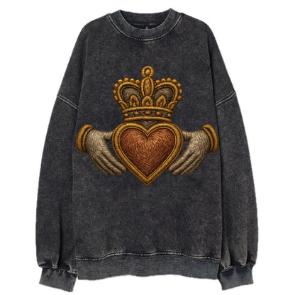 Claddagh  - Vintage Sweatshirt - Black