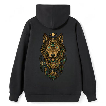 Tattoo Wolf Flash  - Classic Pullover Hoodie - Black