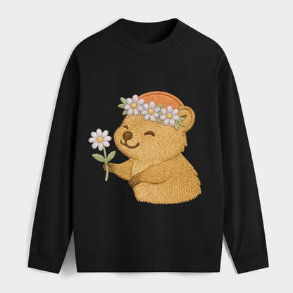 Quokka Daisy Chain - Classic Long Sleeve Shirt - Black
