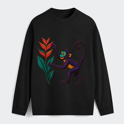 Spider Monkey - Classic Long Sleeve Shirt - Black