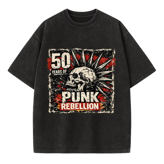 MOHAWK RISING | Spiked hair silhouette | Liberty spikes | Punk identity | Tribal - Vintage T-shirt - Black