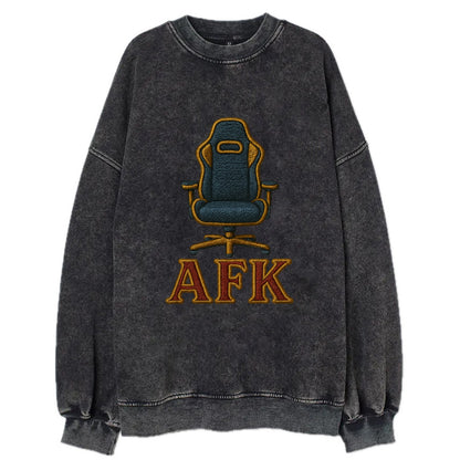 AFK   - Vintage Sweatshirt - Black