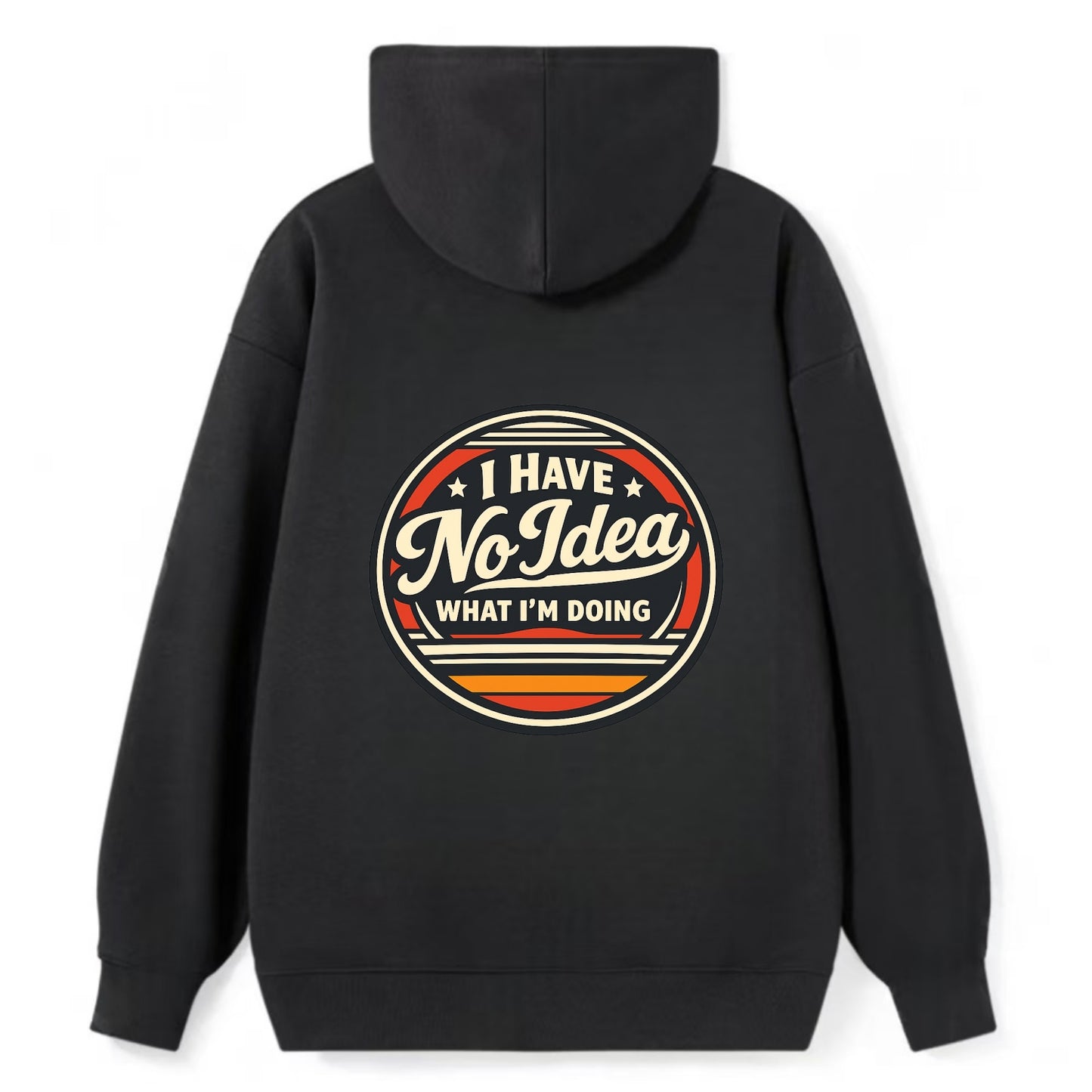 Confidently Clueless Emblem - Classic Pullover Hoodie - Black