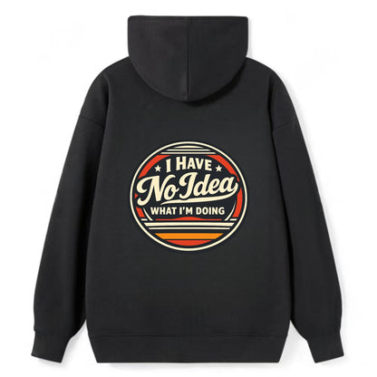 Confidently Clueless Emblem - Classic Pullover Hoodie - Black