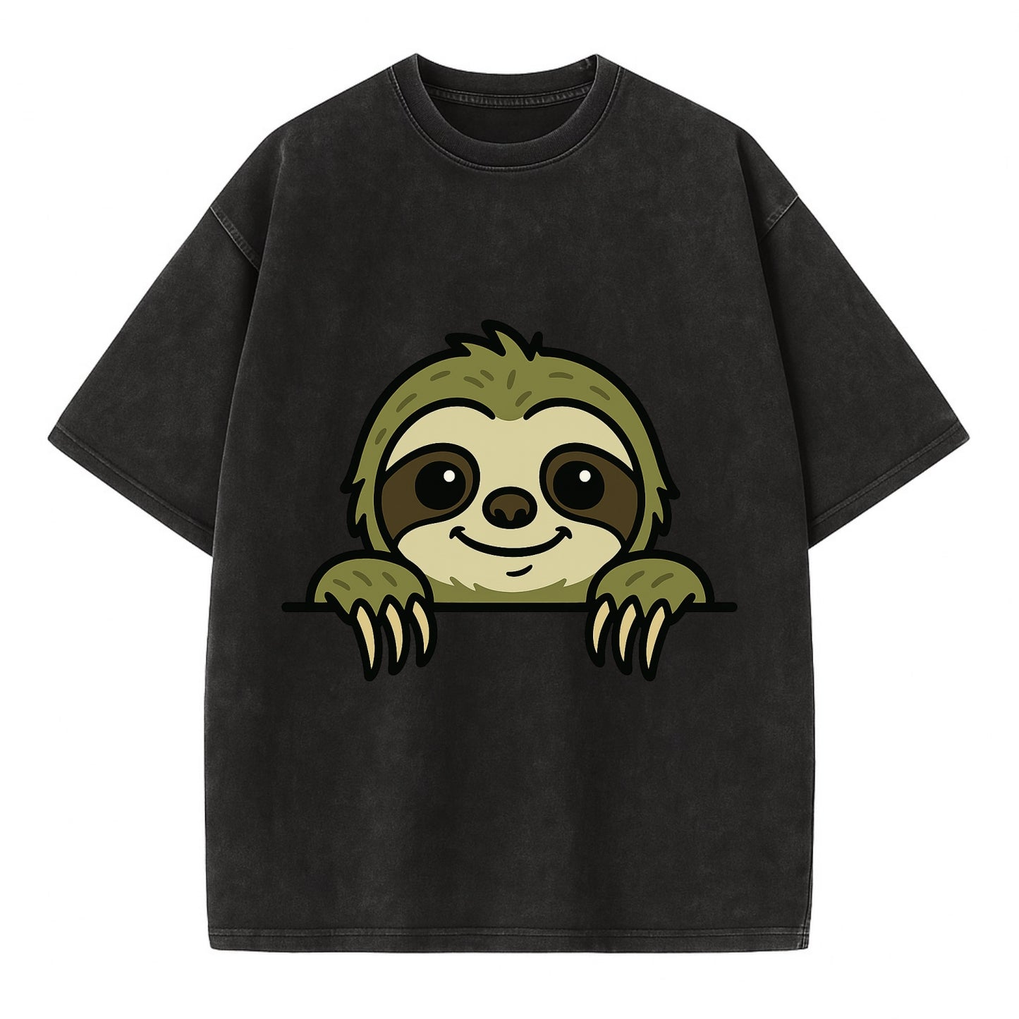 Sloth  - Vintage T-shirt - Black