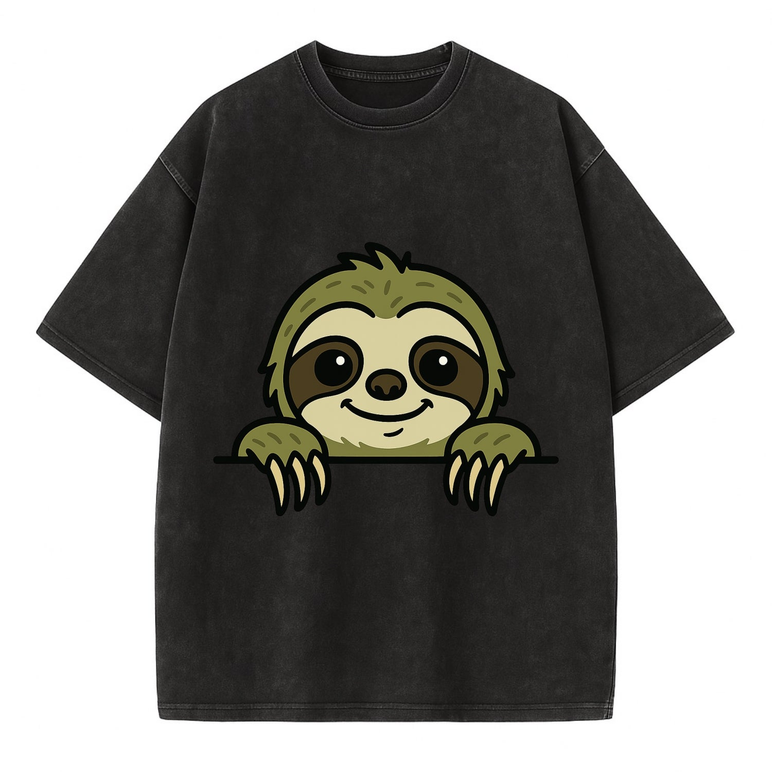 Sloth  - Vintage T-shirt - Black