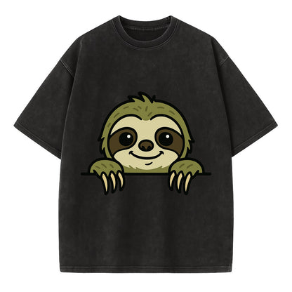 Sloth  - Vintage T-shirt - Black