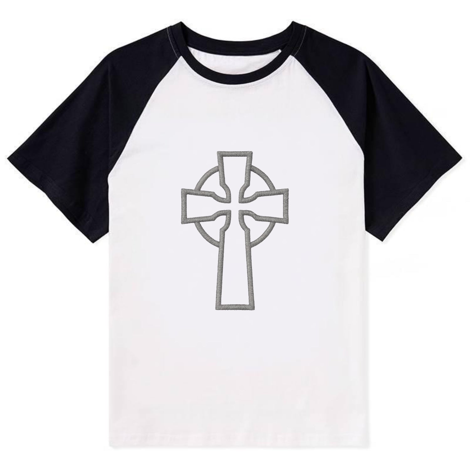 Iona Cross - Contrast Raglan T-shirt - Black